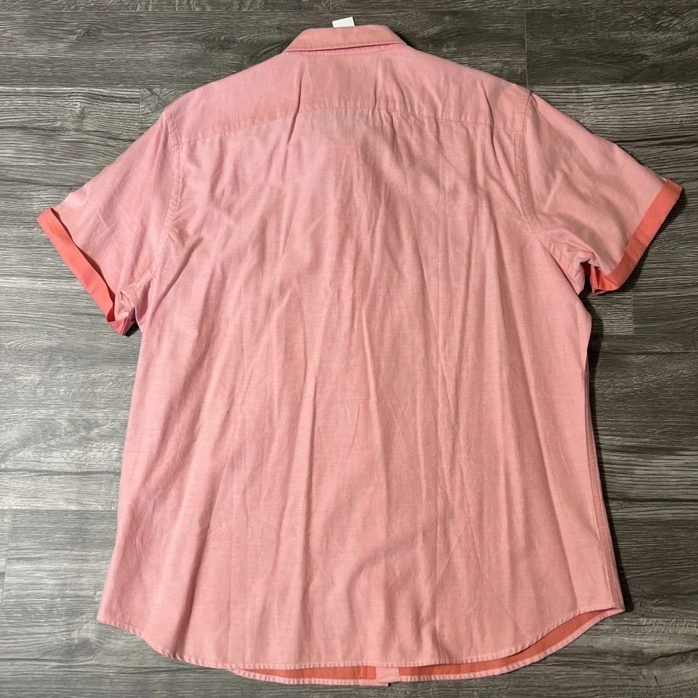 Banana Republic Short Sleeve Alpha Button Soft Wash Slim Fit Shirt Size XL, NWT